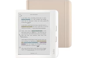 Kobo Libra Colour White eReader with Case Bundle