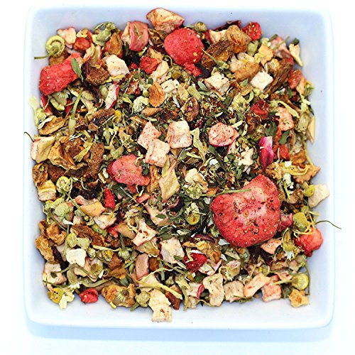 Tealyra - Strawberry Seduction - Chamomile and Strawberry Herbal Tea with South African Rooibos Tea - Loose Leaf Relax Tea - Blend - Caffeine-Free - 110g (4-ounce)