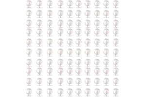 YEETSCHI 5mm Clear Quartz Balls Beads Insert,Quartz Pearl Inserts Accessories (100 Pack) (Clear)