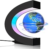Poojaed Magnetic Levitating Floating Globe with LED Lights, Cool Tech Gadgets Gifts World Globe Lamp for Men Father Teenage Boys Girls, Birthday Gifts Office Home Desk Decor Display