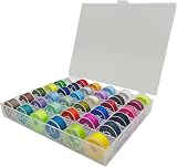HWX Media 36 Pcs Pre-Wound Bobbins for Brother Janome Singer Sewing view 1