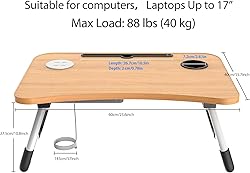 Elekin Laptop Desk for Bed,Portable Folding Lap