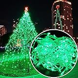 Autolizer 100 LED GREEN Fairy String Lights Lamp for Xmas Tree Holiday Wedding Party Decoration Halloween Showcase Displays Restaurant or Bar and Home Garden - Control up to 8 modes