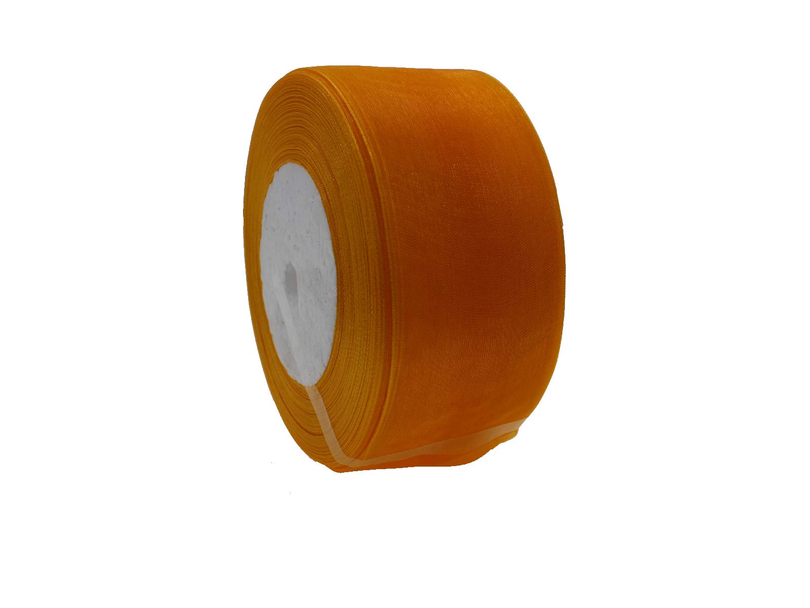 Organza Ribbon 1 Inch 50 Yards Shimmer Sheer Ribbon for Gift Wrapping Decoration Crafts DIY (1 Inch, 625016 Gold)