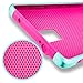 Note 4 case, Samcore Hybrid 2 in 1 Dual Layer Rugged Shockproof Case for Samsung Galaxy Note 4 case Cover (SkyBlue/Pink)