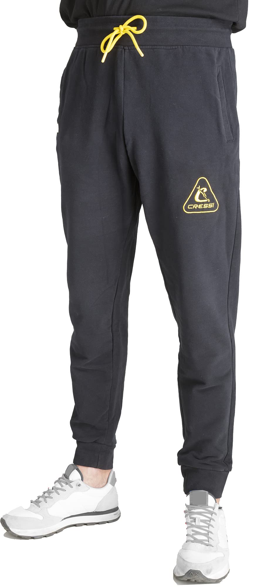 Cressi Unisex Unisex Sweatpants, Black Yellow, L UK