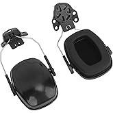 Pomya Ear Muffs, Noise, Hard Hat Attachment, NRR 27dB, Helmet Attachable Ear Muff, Safety Noise Reduction Hard Hat Earmuffs for Construction, Manufacturing, Maintenance