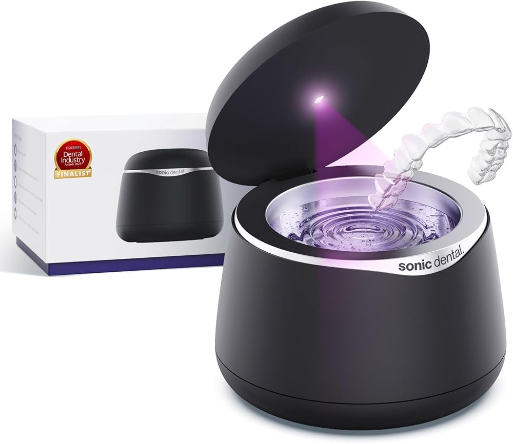 Sonic Dental Sonic Pro 43kHz Ultrasonic Retainer Cleaner Onyx Black