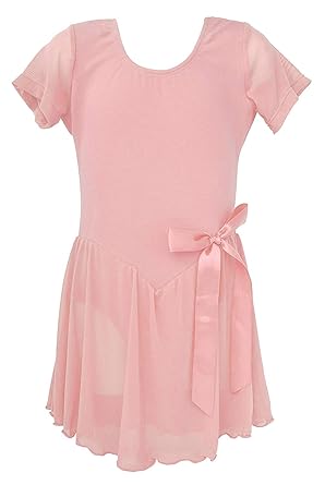 Dancina Mädchen Kurzarm Ballettkleid Ballettanzug mit Rock