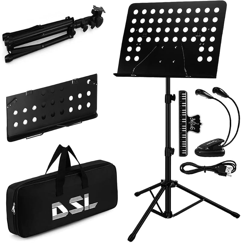 DSL Daily Supply Music Stand Foldable Tripod Base with Carry Bag
