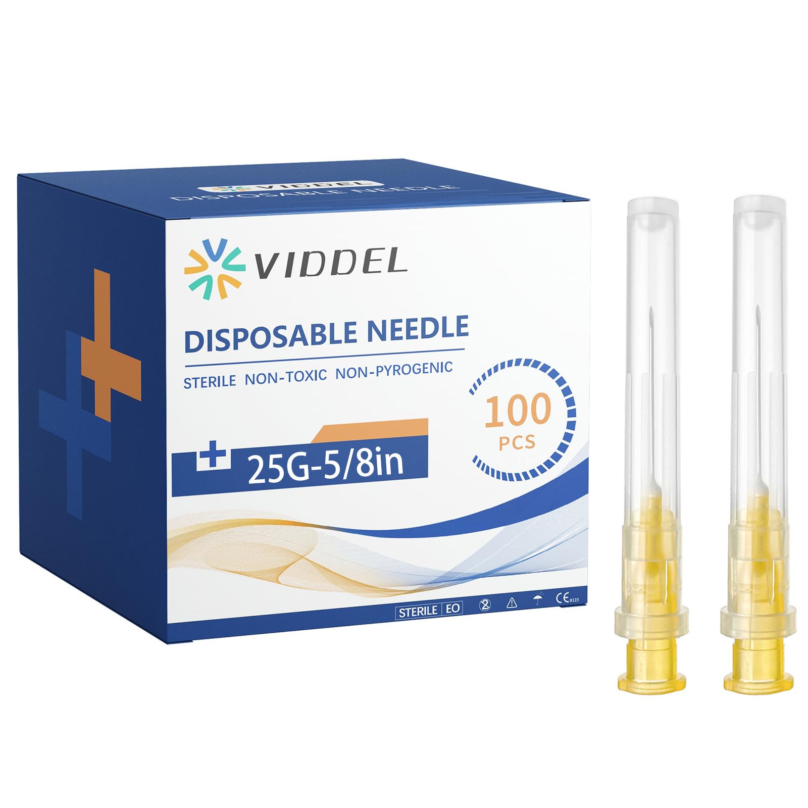 Photo 1 of 100 Pack 25G 5/8 inch (16mm) Luer Lock for Science Laboratory Accessories, Refilling Liquid, Inks, Individually Packaged