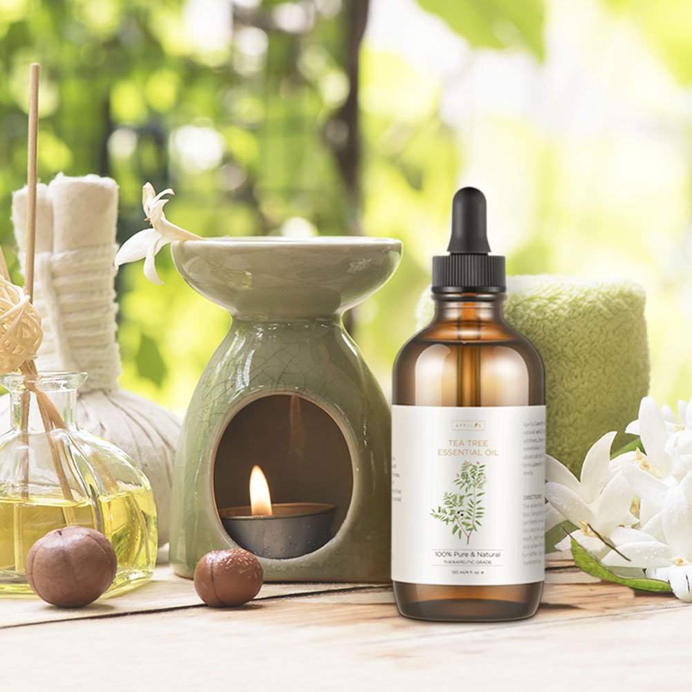 Tea Tree Essential Oil, Large 4 oz Bottle, 100% Pure & Natural, Undiluted Therapeutic Grade, Treats Acne, Cutaneous Skin Tags, Bacterial Infections, Nail Fungus