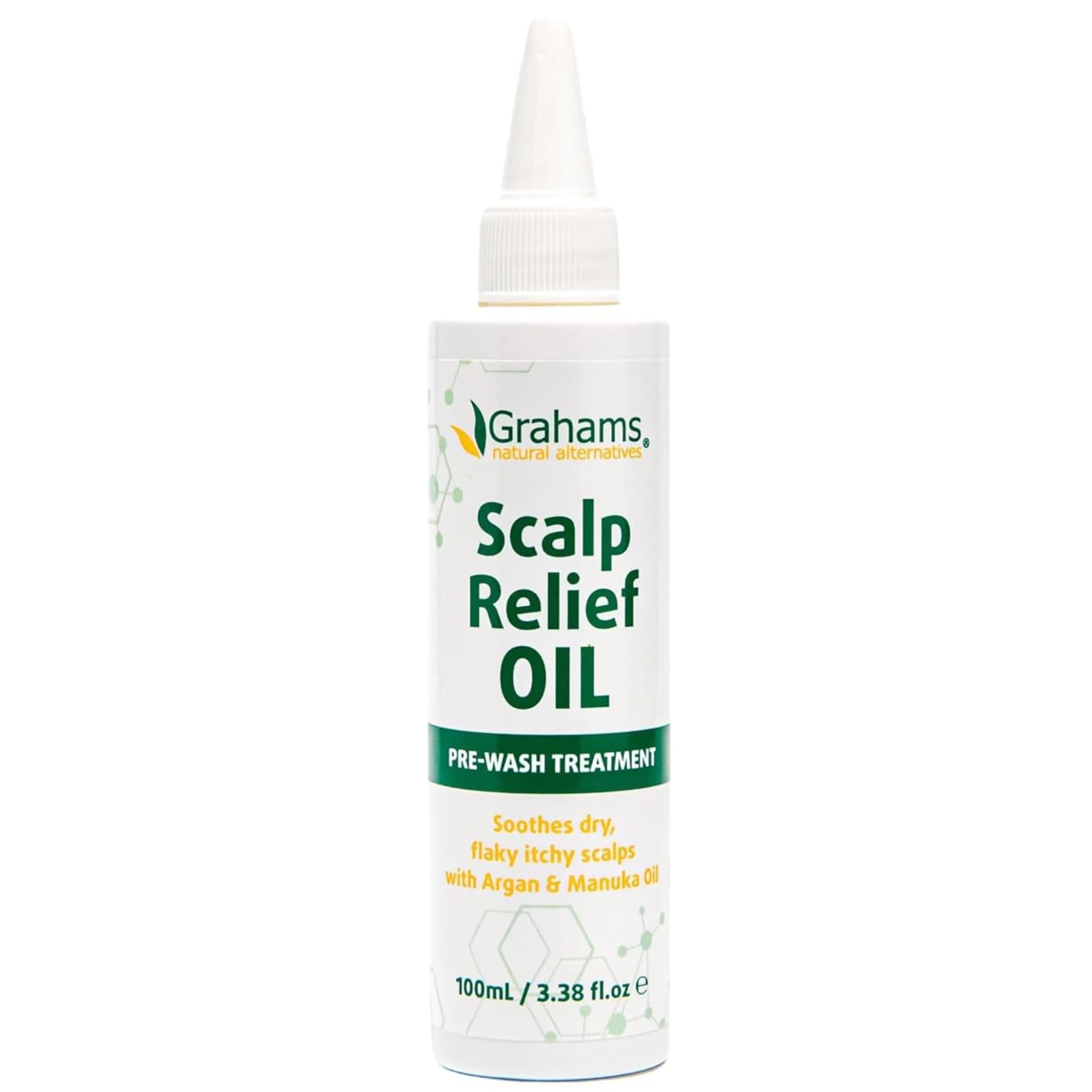 Grahams Natural Scalp Relief Oil - For Dry, Itchy & Flaky Scalp Psoriasis, Seborrheic Dermatitis & Dandruff Treatment - Hydrating, Moisturising, Exfoliating (1 x 100 ml)