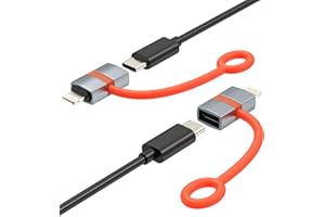 Kefiany USB C Female to Lightning Male Adapter(2Pack) for iPhone 14 13 12 Cable MFi Certification Lighting Converter Adaptor 