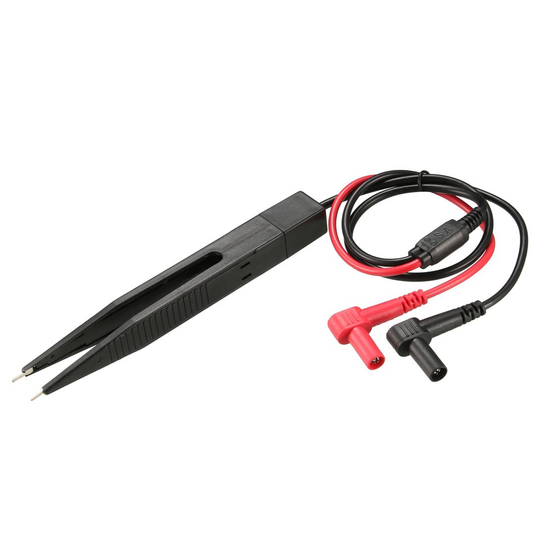 sourcing map Surface Mounted Devices Chip Test Lead Meter Probe Tweezer Banana Plug for Multimeter Capacitor Resistance Tester