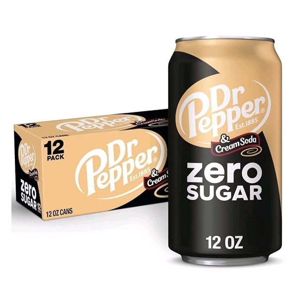 DR. PEPPER & CREAM SODA ZERO SUGAR 12OZ – U.S EDITION