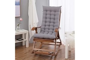Large Rocking Chair Cushion High Back Sun Lounger Cushion Thicken Recliner Garden Chair Pad Mat with Ties Relax Seat Cushion 