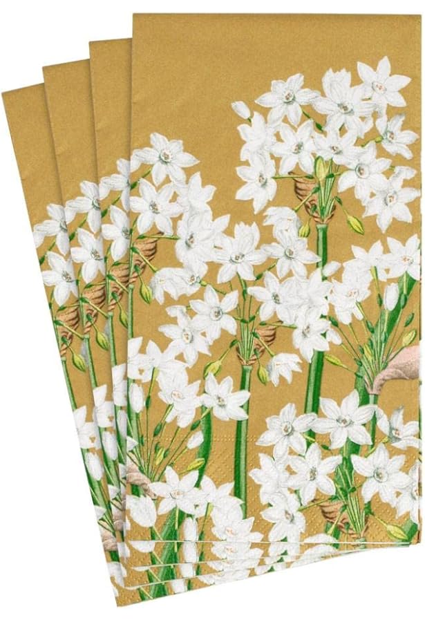 timelimited Specials Caspari Tobacco Leaf Ivory Paper Guest Towels