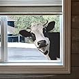 Cute Cow Window Decals, Farmhouse Animal Themed Stickers, Cow Lover Window Cling for Farmhouse Classroom Office Kids' Room, Perfect for Home Decor, Birthday Gift Idea