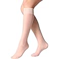 MANZI 12 Pairs Knee High Stockings Sheer Pantyhose for Women