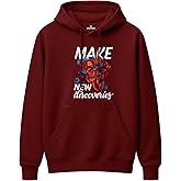 ENCIGER Printed Hoodie for Men | Soft Cotton Blend Fleece Hooded Sweatshirt | Casual Winter Wear with Front Design