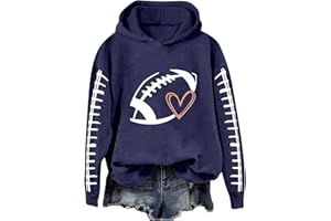 Betadog Game Day Hoodies for Women Long Sleeve Football Shirts Crewneck Graphic Pullover Tops Cute Mom Cheers Sweater 2025