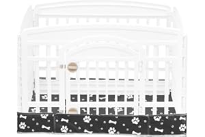 THINMUHAND Dog Playpen Bottom Pad Fits for 36 Inch 4 Panels Exercise Pet Playpen, Dog Crate Pad Puppy Playpen Pad, Hoop and Loop Design (Note: Playpen Not Included). -Black