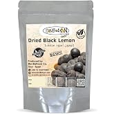 Dried Black Lemon Herbs Limes Pure Limu Natural Lime limon Lime Whole Dry Egyptian Herbal Spices Herb Tea Seasoning Cooking Spice Egypt Kosher Halal (1 Pack = 4.23 oz / 120 gm) ليمون مجفف اسود