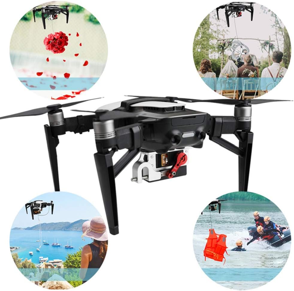 RCstyle Mavic Air Drone Clip Payload AirDrop Release Fishing Bait Wedding Proposal Drone Delivery Device Compatible with DJI Mavic Air Accessories
