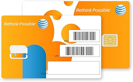 Amazon Com At T Nano Sim Card For Iphone 5 5c 5s 6 6 Plus 7