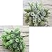 Supla 2 Bushes 7 inch Artificial Hops Artificial Shrubs Artificial Succulent Faux Succulents Faux Pinecone Plastic Succulents, 6 Stems Bush