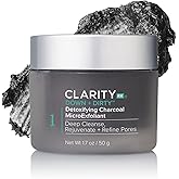 ClarityRx Down + Dirty Detoxifying Charcoal Based Exfoliating Face Wash, Natural Facial Scrub Micro Exfoliant for Oily Skin, Paraben Free, Cruelty Free