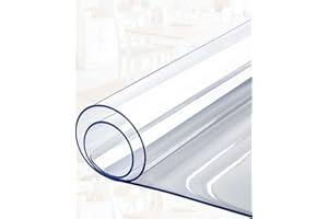 Small Office Desk Protector Mat Clear Table Protector Plastic Table Cloths PVC Night Stand Table Cover Mat Shelf Surface Prot