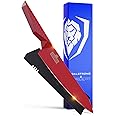 Dalstrong Santoku Knife - 7 inch - Shadow Black Series - Marauder Red Edition - Red Non-Stick Coating - High Carbon - 7CR17MOV-X Vacuum Treated Steel - Vegetable Kitchen Knife - Sheath