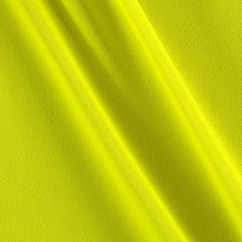 Neiman Brothers Poly Crepe Dobby Citron Fabric By The Yard