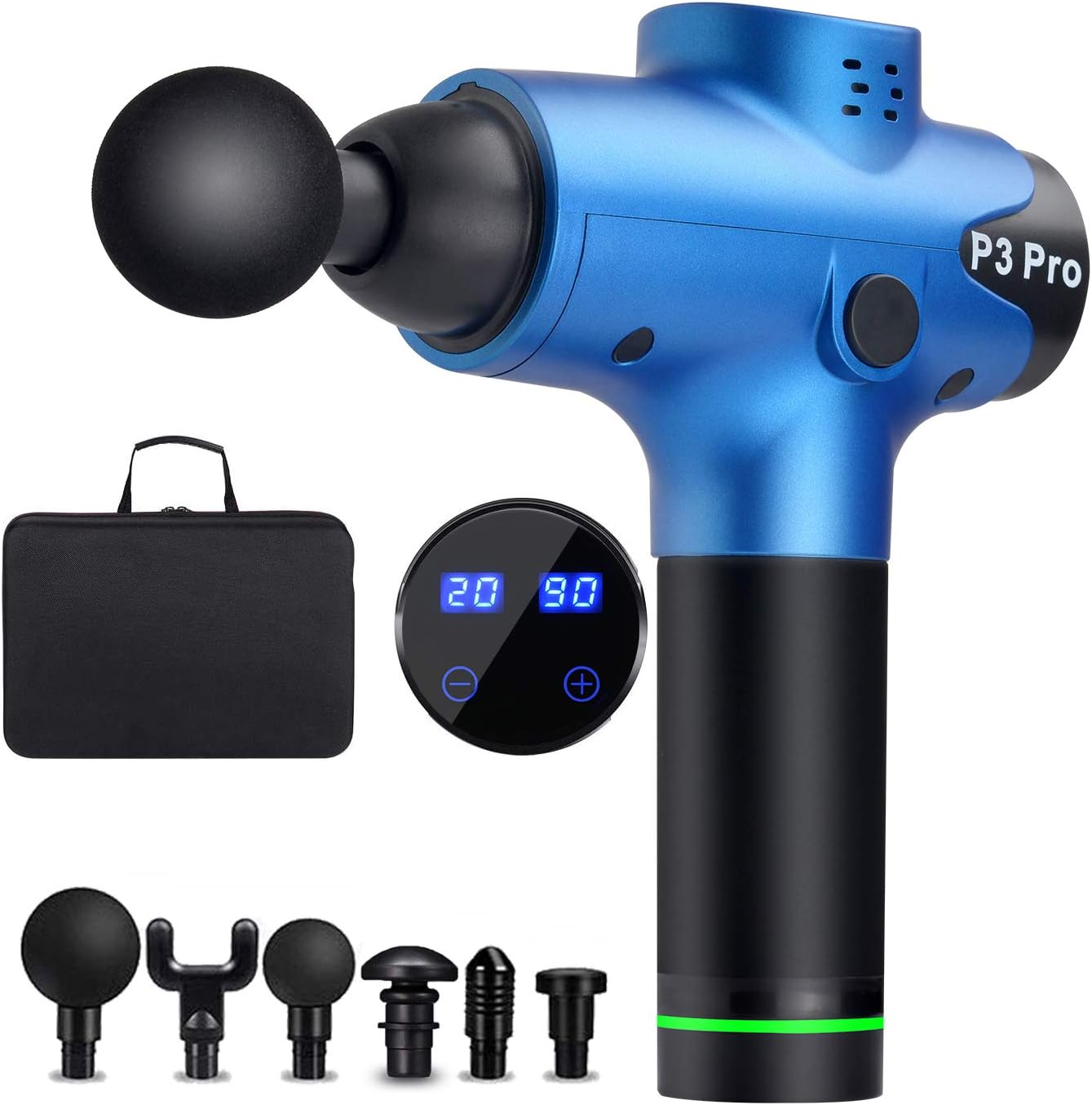 Massage Gun Deep Tissue Percussion Muscle Massager for Pain Relief, Handheld Electric Body Massager Sports Drill Portable Super Quiet Brushless Motor,20Speeds Percussion Massage P3 Pro: Health & Personal Care