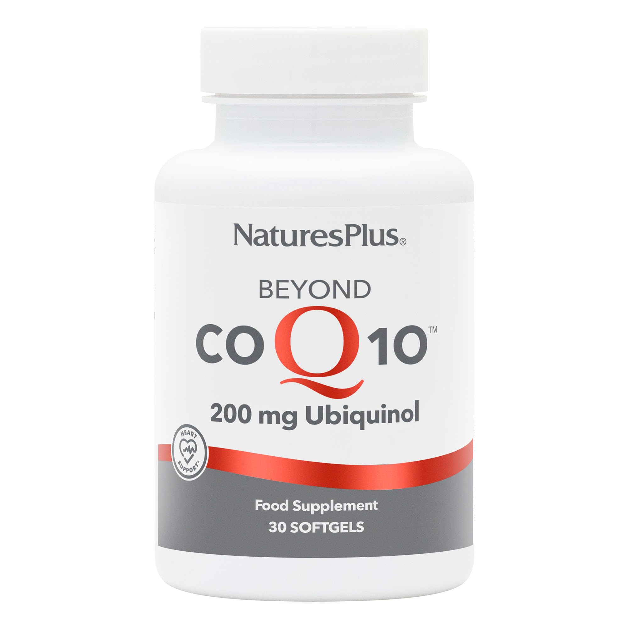 NaturesPlus Beyond CoQ10 200 mg Ubiquinol - Naturally Fermented, Active, High Strength Coenzyme Q10 Supplement - Enhanced Absorption, Fast Action - 30 Softgel