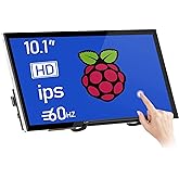 HMTECH Raspberry Pi Screen 10.1 Inch Touchscreen Monitor 1024x600 Portable HDMI Monitor 16:9 IPS Screen Display for Raspberry Pi 5/4/3/2/Zero/B/B+ Win11/10/8/7, Free-Driver