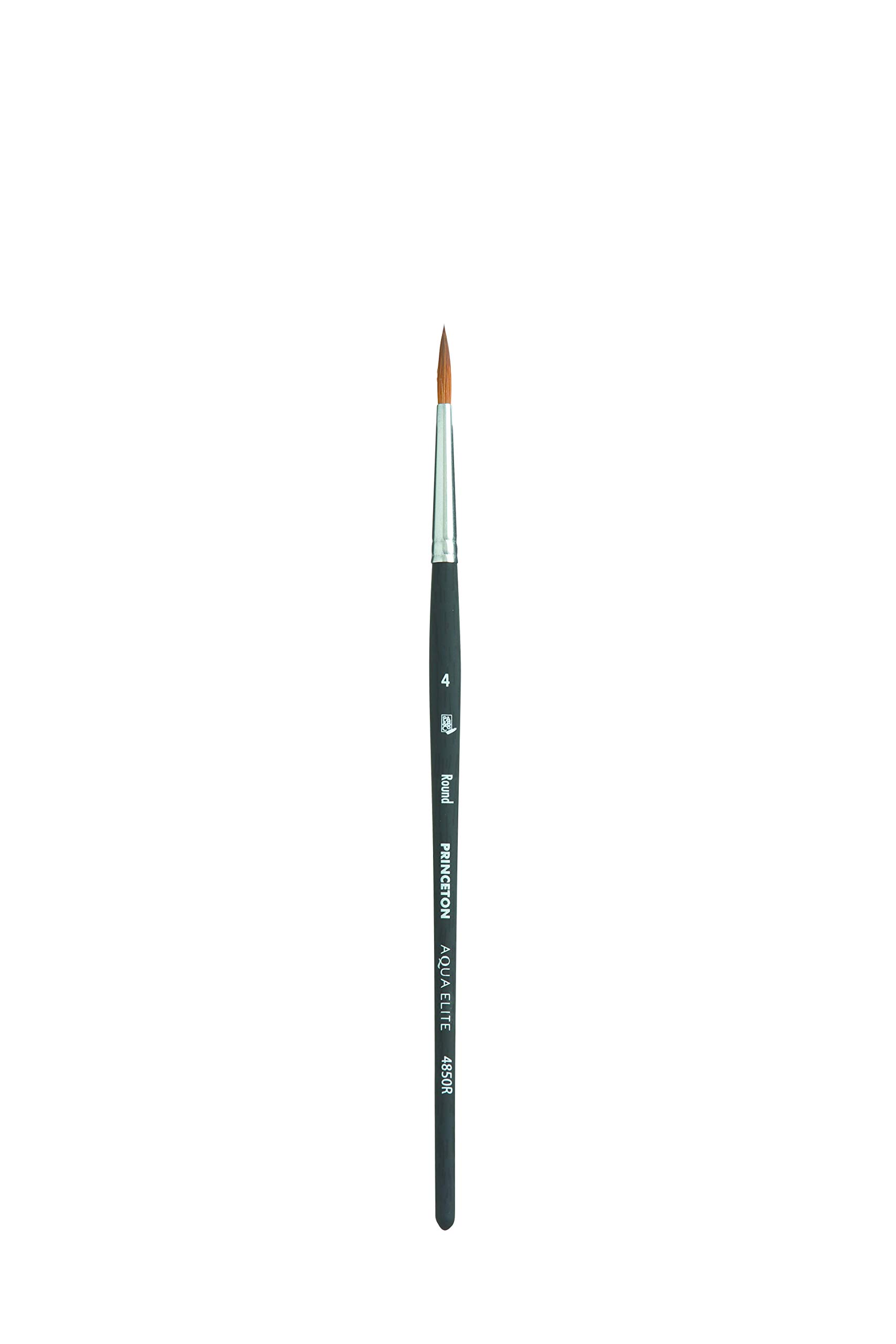 Photo 1 of Princeton Aqua Elite, Series 4850, Synthetic Kolinsky Watercolor Paint Brush,Round, 4