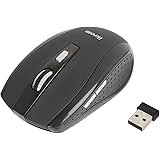 Wireless Mouse iKross 2.4G Portable Compact Wireless Optical Mouse Mice for Laptop Computer PCs, 2 DPI Levels (800/1600) - Black