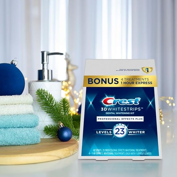 CREST 3D WHITESTRIPS PROFESSIONAL EFFECTS PLUS, 3D WHITE, TEETH WHITENING STRIP KIT, 48 STRIPS, CREST TEETH WHITENING STRIPS, TEETH WHITENING KIT
