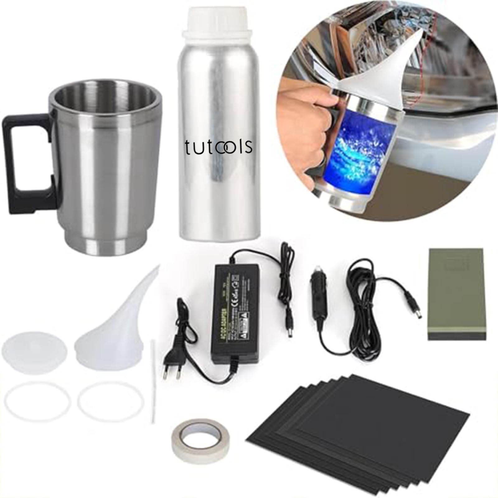 Photo 1 of TUTOOLS 100ML Headlight Repair Kit, Automobile Headlight Restoration Kits,Car Headlight Polish Repair Tool, Glass Scratch Repair Headlight Renovation