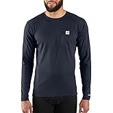 Carhartt Men's MBL104 Base Force® Midweight Base Layer Tech Crew Large Tall Navy