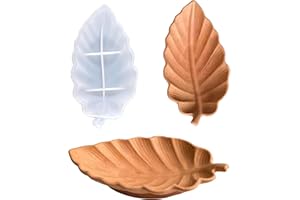 Wehous Resin Tray Molds Leaf Tray Silicone Resin Mold Irregular Jewelry Plate Candle Holder Mold Unique Leaves Shape Epoxy Molds for Concrete Dish Storage Art Craft Gift Home Decor