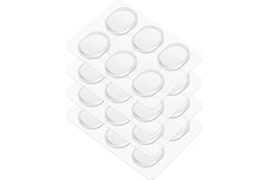 Flexzion Drum Head Dampeners - 24 Pieces Clear Reusable Washable Sticky Silicone Drum Gels for Dampening Resonance & Control Overtones, Snare Drum Dampeners for Precise Sound Quality of Drum & Cymbals