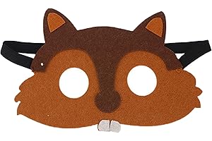 Jtnohx Felt Animal Masks, 10 Pcs Halloween Mask for Kids, Animal Costume for Birthday Party Supplies