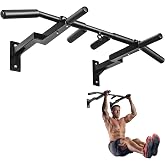 Yes4All Wall Mounted Pull Up Bar | Multiple Grip Positions Support Pull-Ups, Chin-Ups &amp; Upper Body Strength Training