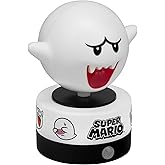 Paladone Super Mario Boo Motion Sensor Room Guard and Night Light, Officially Licensed Nintendo LED Lamp and Security Alarm for Kids Bedrooms, Teenagers, Home, Gift Idea