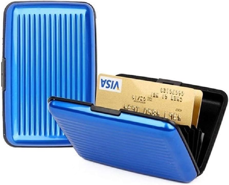The Leather EmporiumAluminium Credit Card Wallet Holder RFID Blocking (Blue)