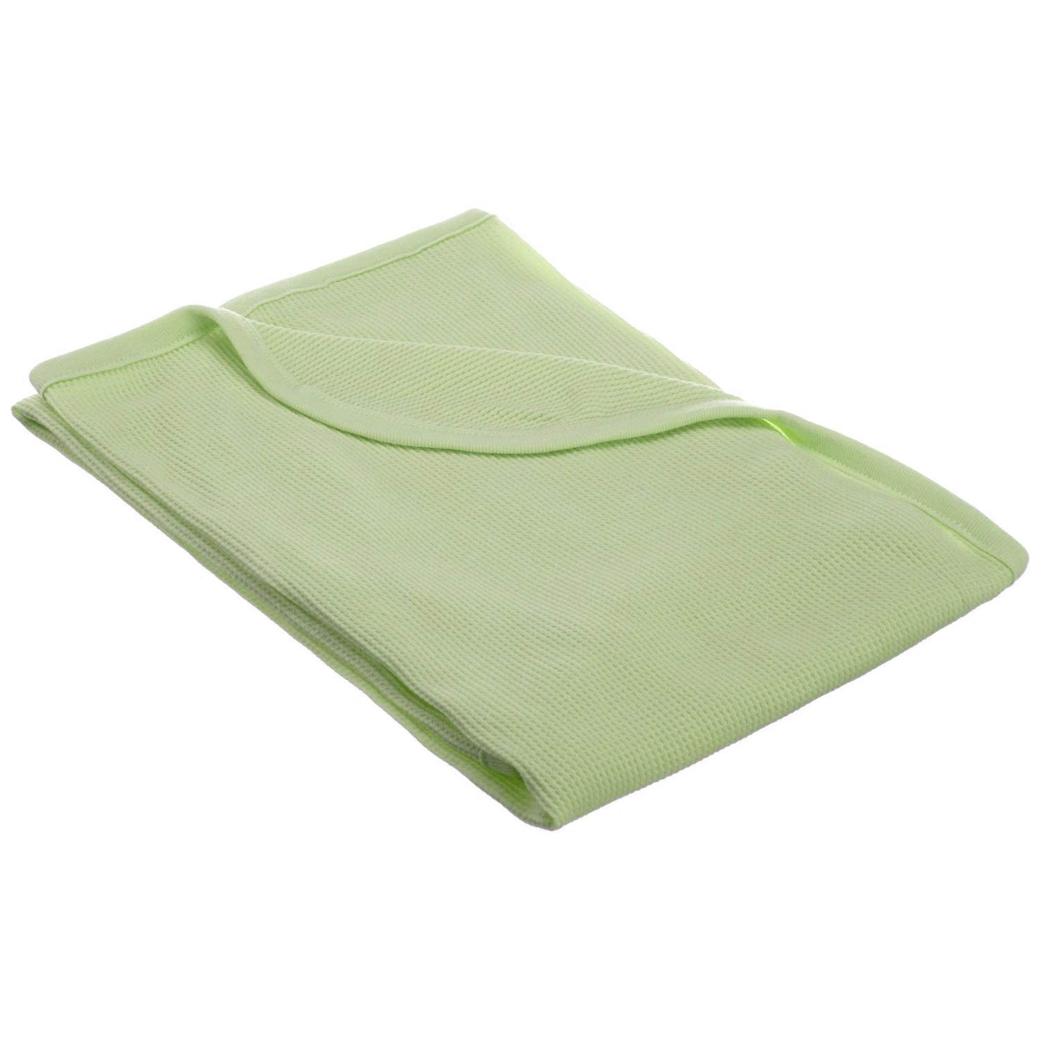 Photo 1 of American Baby Company 100% Cotton Thermal Waffle Swaddle Blanket, Soft, Breathable & Stretchy, Celery, 30" x 40" for Boys and Girls, Perfect for Swaddling, Travel and Gifting